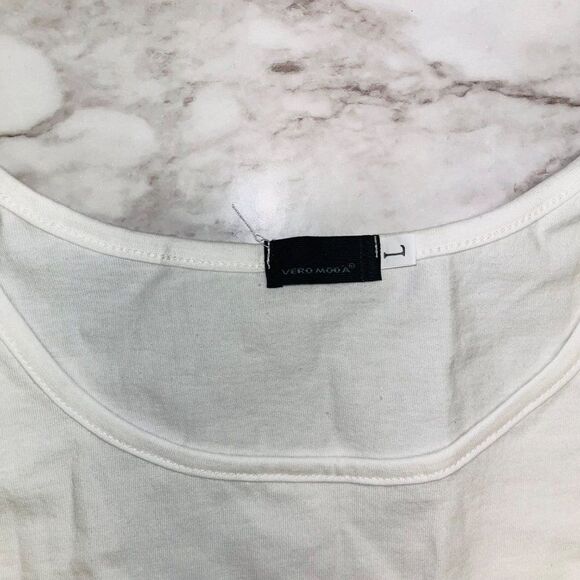 Vera Moda | Shirt with Frills | White | Women's | L - Picture 3 of 3